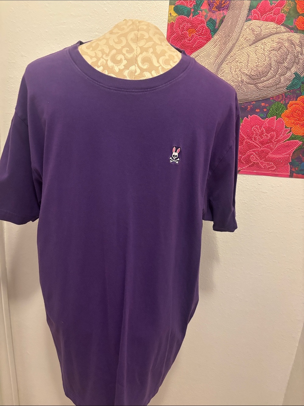 Psycho Bunny Purple Short-Sleeve Logo Tee